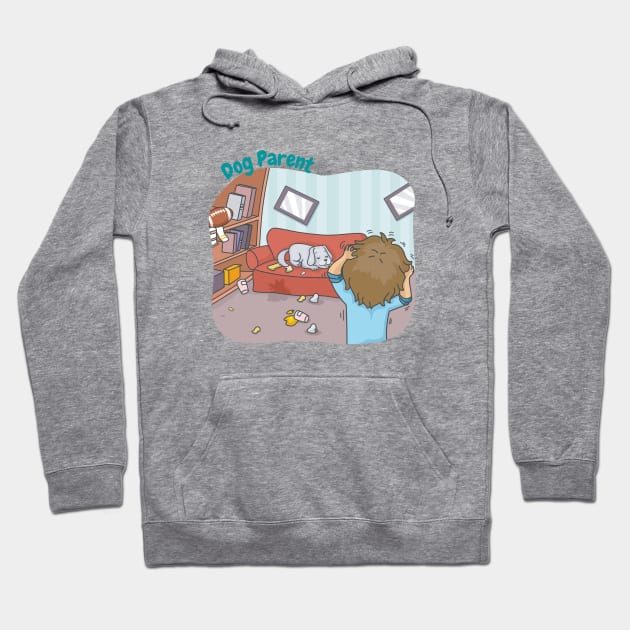 Dog Parent - Funny Dog lover Hoodie by Moshi Moshi Designs